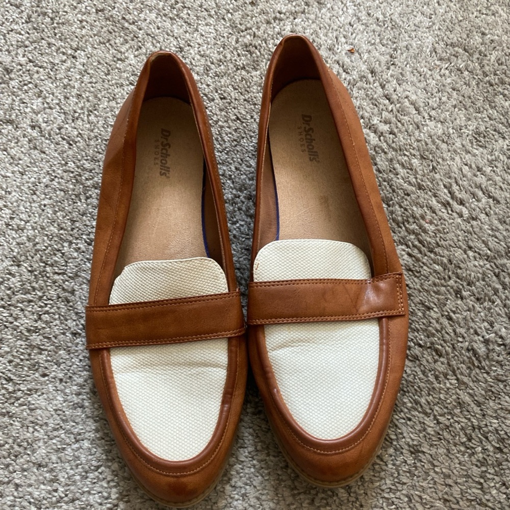 Dr. Scholl's Tan and Cream Women's Loafers